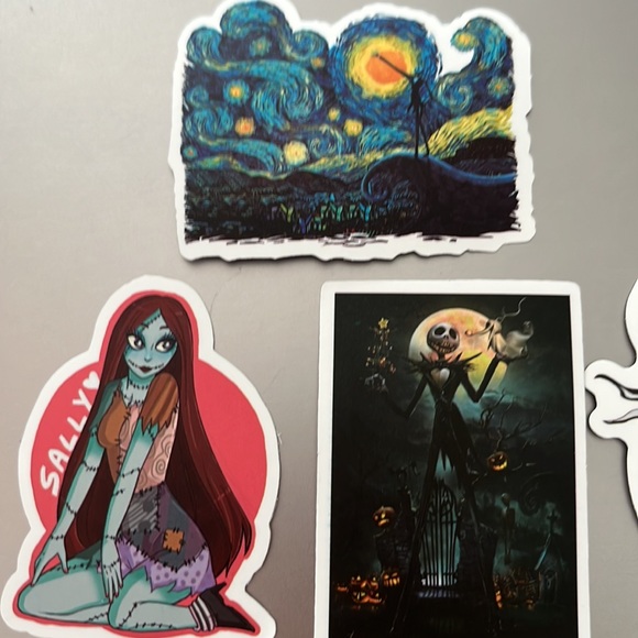 Set of 6 Nightmare Before Christmas Waterproof Stickers - Picture 2 of 4
